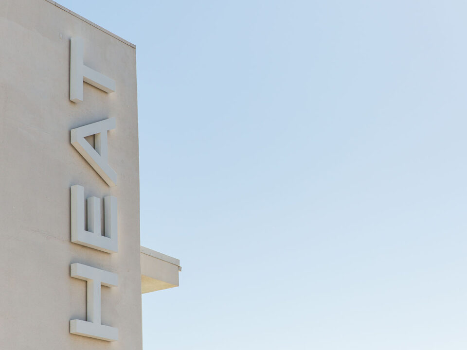 View of Heat sign on the hotel