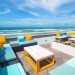 Cannonball restaurant's rooftop overlooking the ocean in Mission Beach